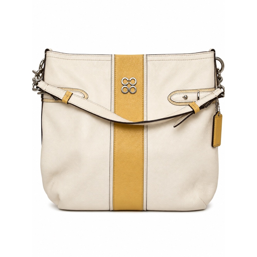 Coach Penelope Cream Yellow Leather Hobo Shoulder Bag 16457
